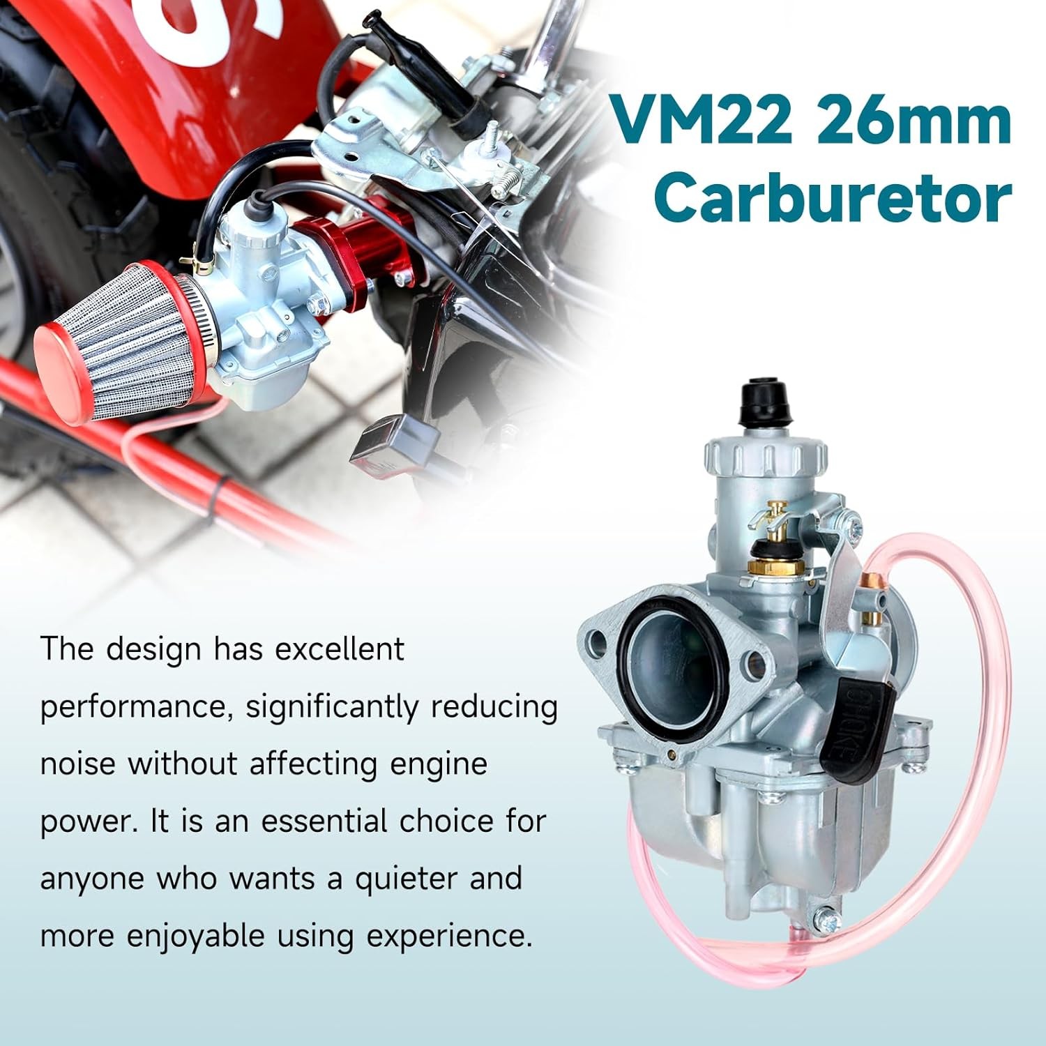 FVRITO Performance VM22 26mm Carburetor Carb for Predator 212cc 196cc Coleman CT