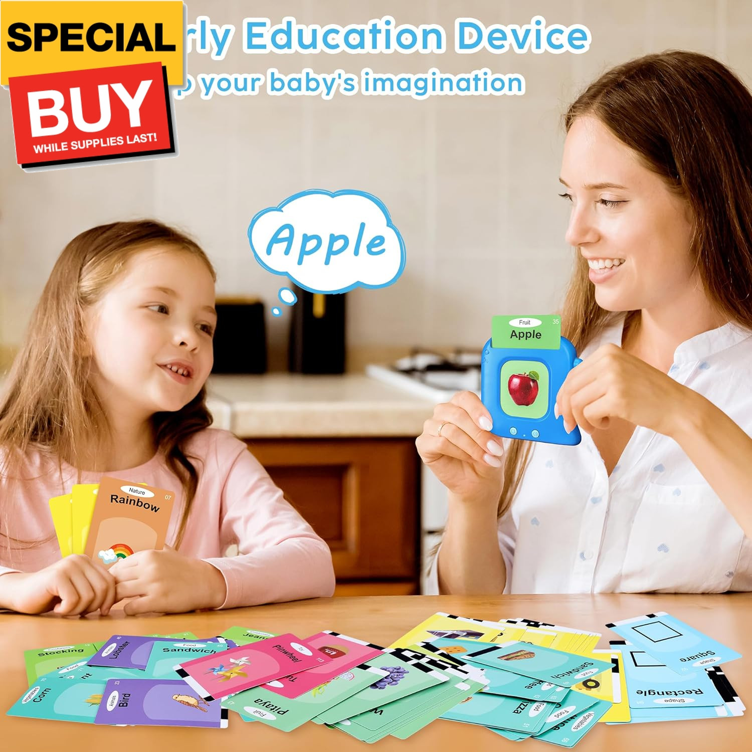 Talking Flash Cards,Kids Toddler Flash Cards with 240 Sight Words,Montessori Toy