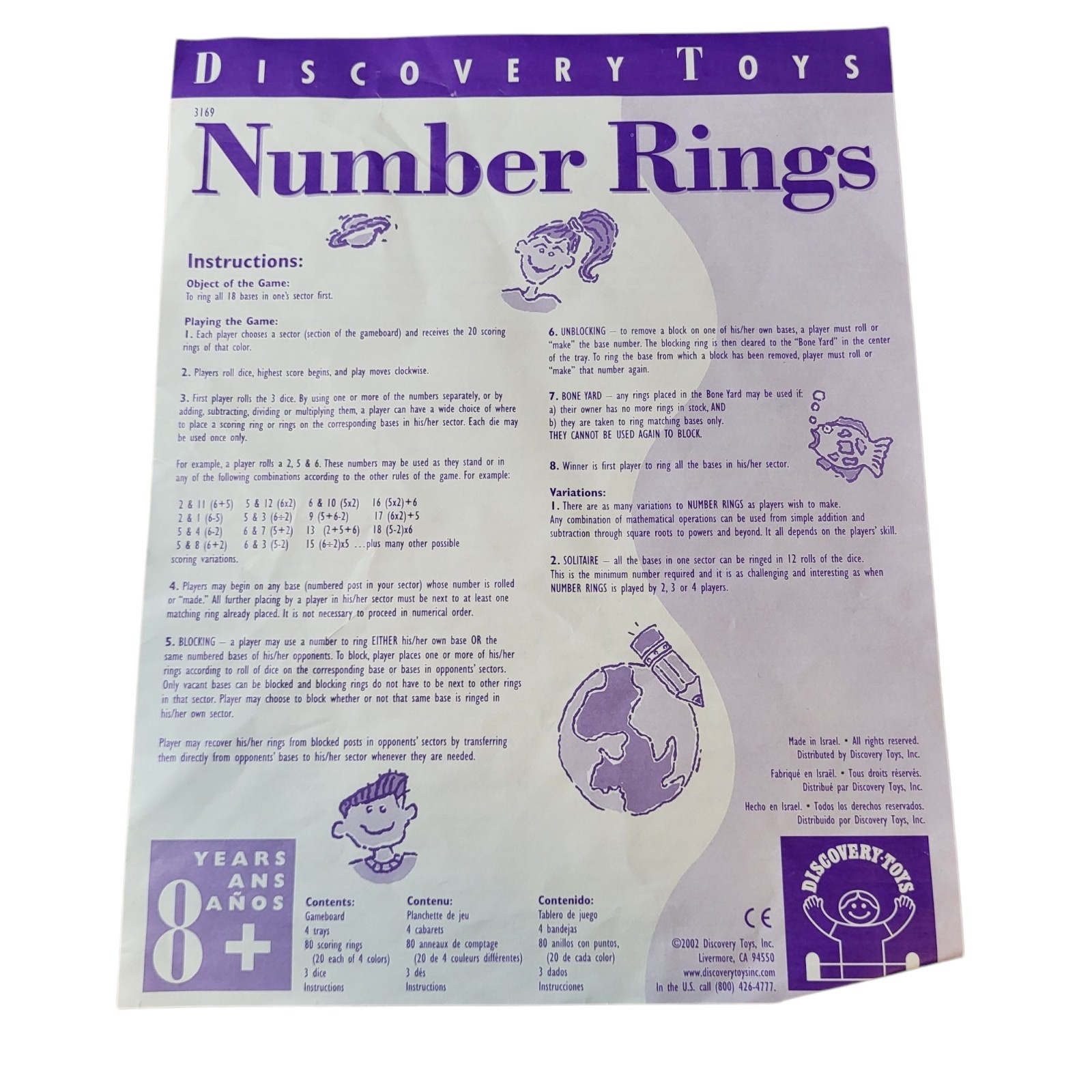 Discovery Toys Number Rings Educational Game Math Classroom Homeschool Complete
