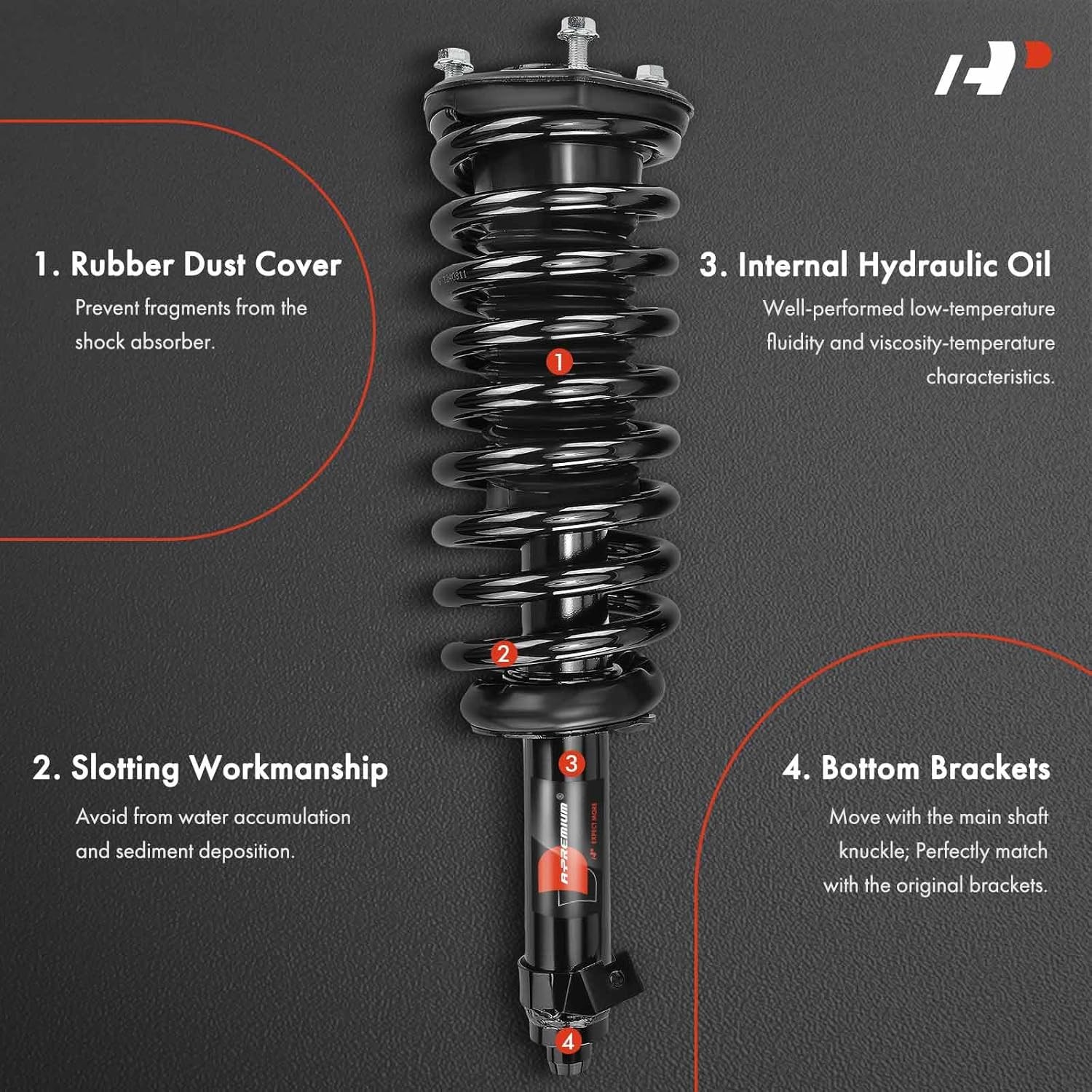 A-Premium Front Strut Coil Spring Assembly Lexus LS460 2009