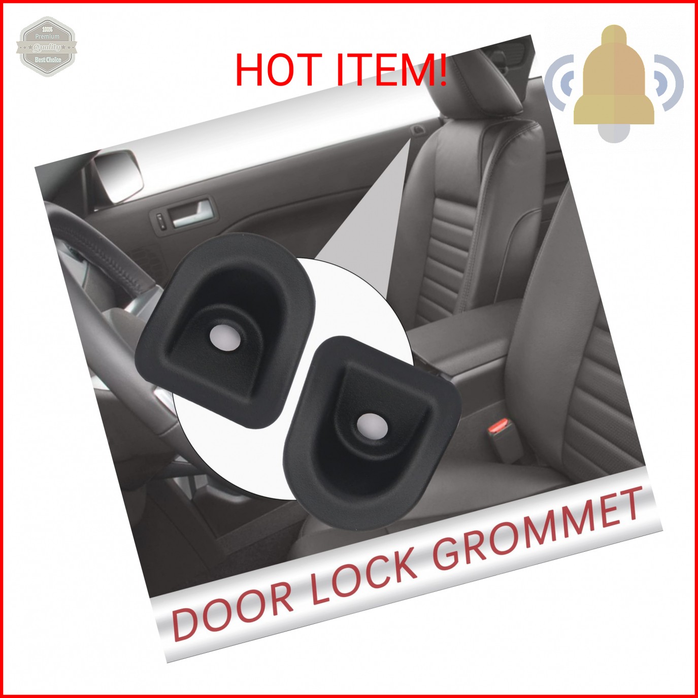 TQPONLY Door Panel Trim Lock Grommet,Compatible with 2005-2014 Ford Mustang Left