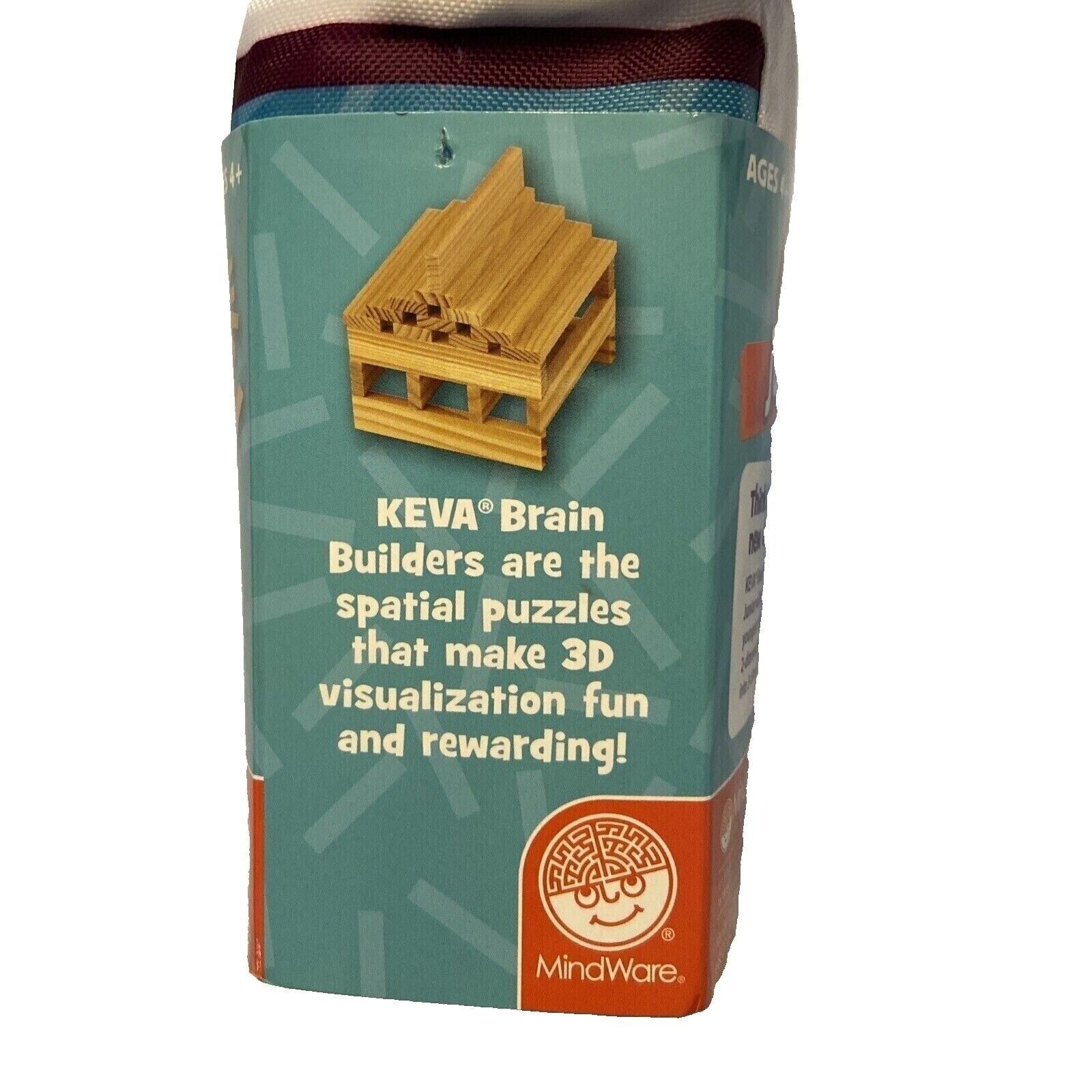 KEVA Brain Builders Junior STEM Planks Puzzle Learning New 20 planks 40 puzzles