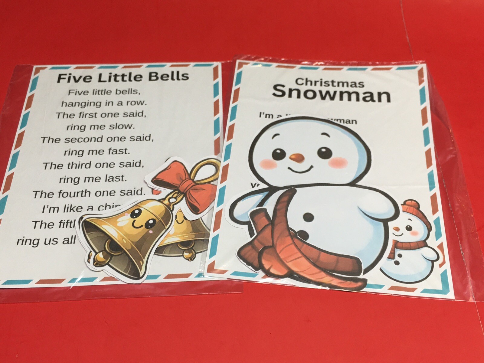 2 Sets – FLANNEL BOARD SET – LAMINATED – FLANNEL FELT STORY and PIECES #8