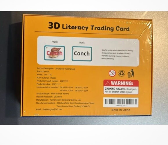 NEW Factory Sealed 3D Literacy Trading Cards by Dinhon