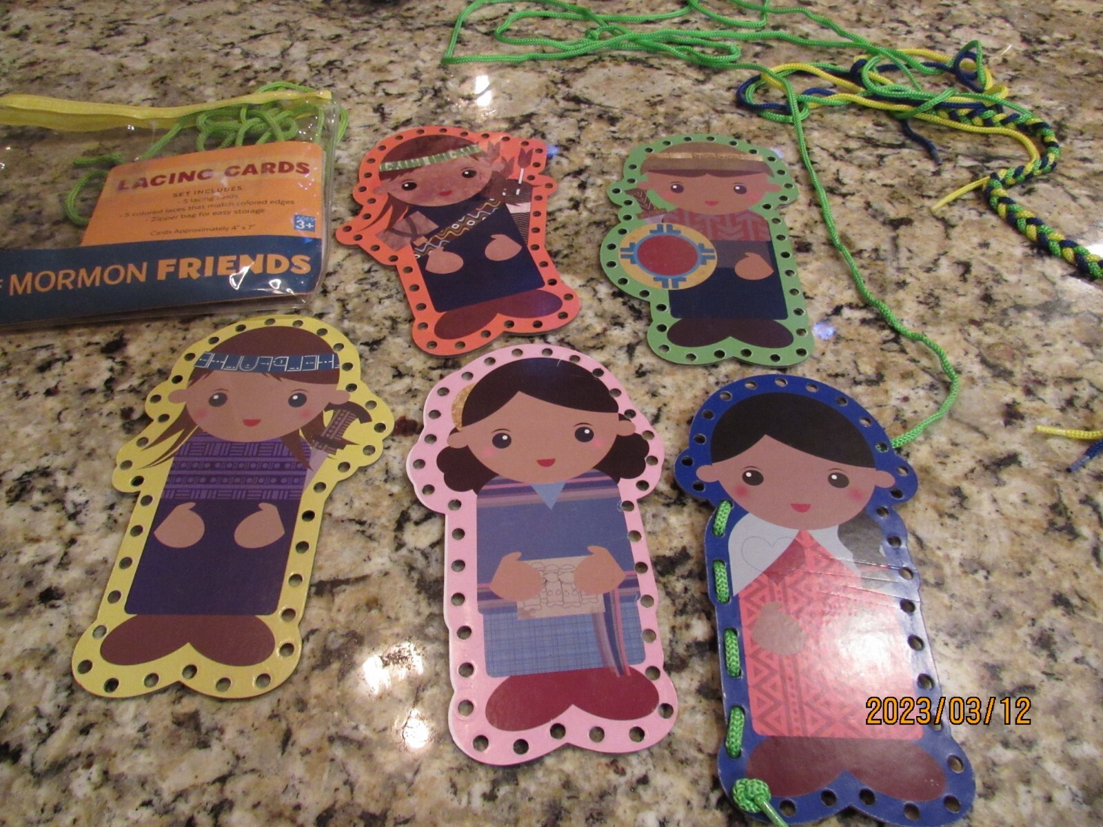 My Book of Mormon Friends Lacing Card Set – 4″x7″ Cards – Alexis Merrill