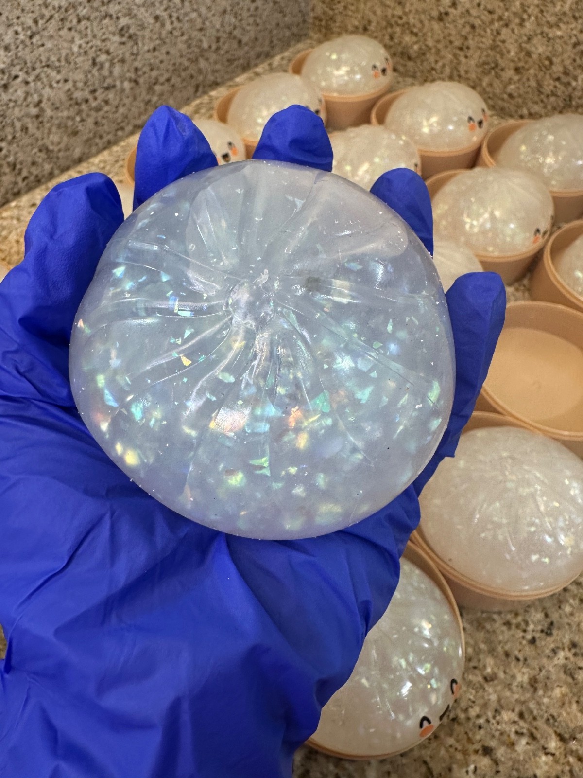 Rare Holographic Glitter Squishy Dumpling