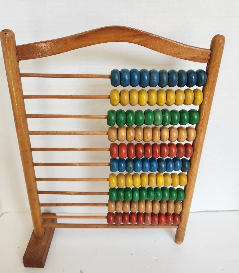 Vintage Wooden ABACUS, Educational Toy