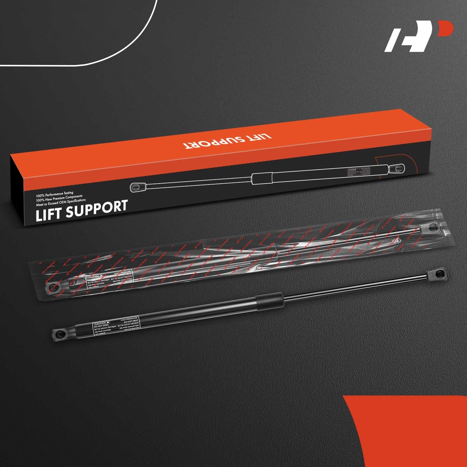 A-Premium Rear Tailgate Lift Supports Shock Struts Compatible with Mini Black