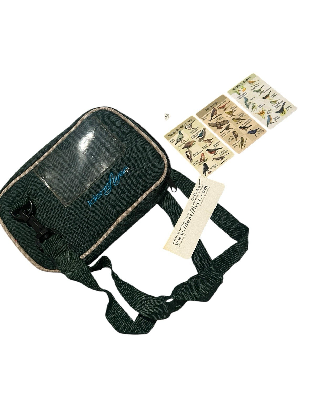 Identifyler Green Zip Travel Case And Three Bird Identifying Cards