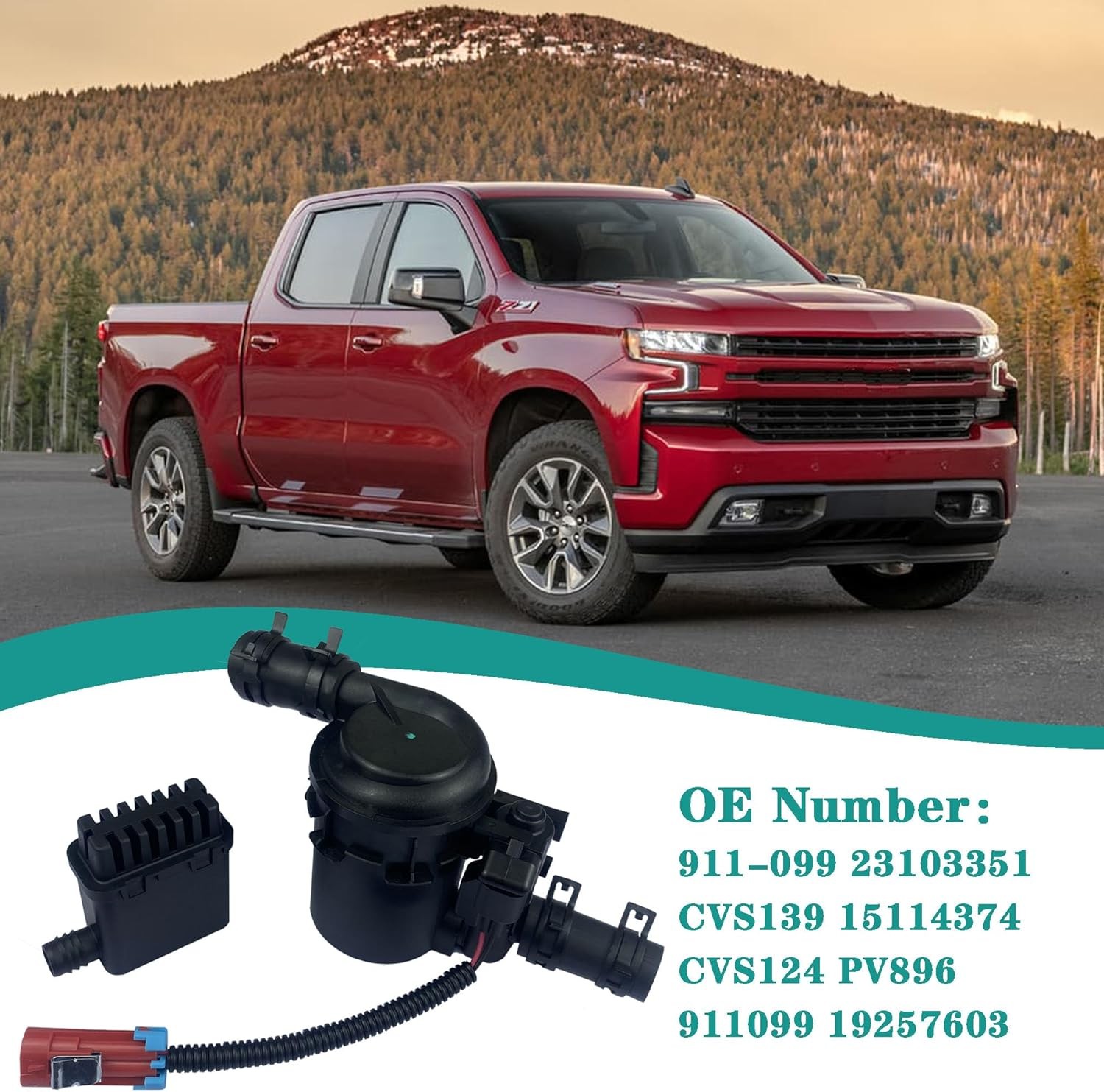 Car Vapor Canister Vent Solenoid Compatible with Chevrolet Silverado 1500 2500