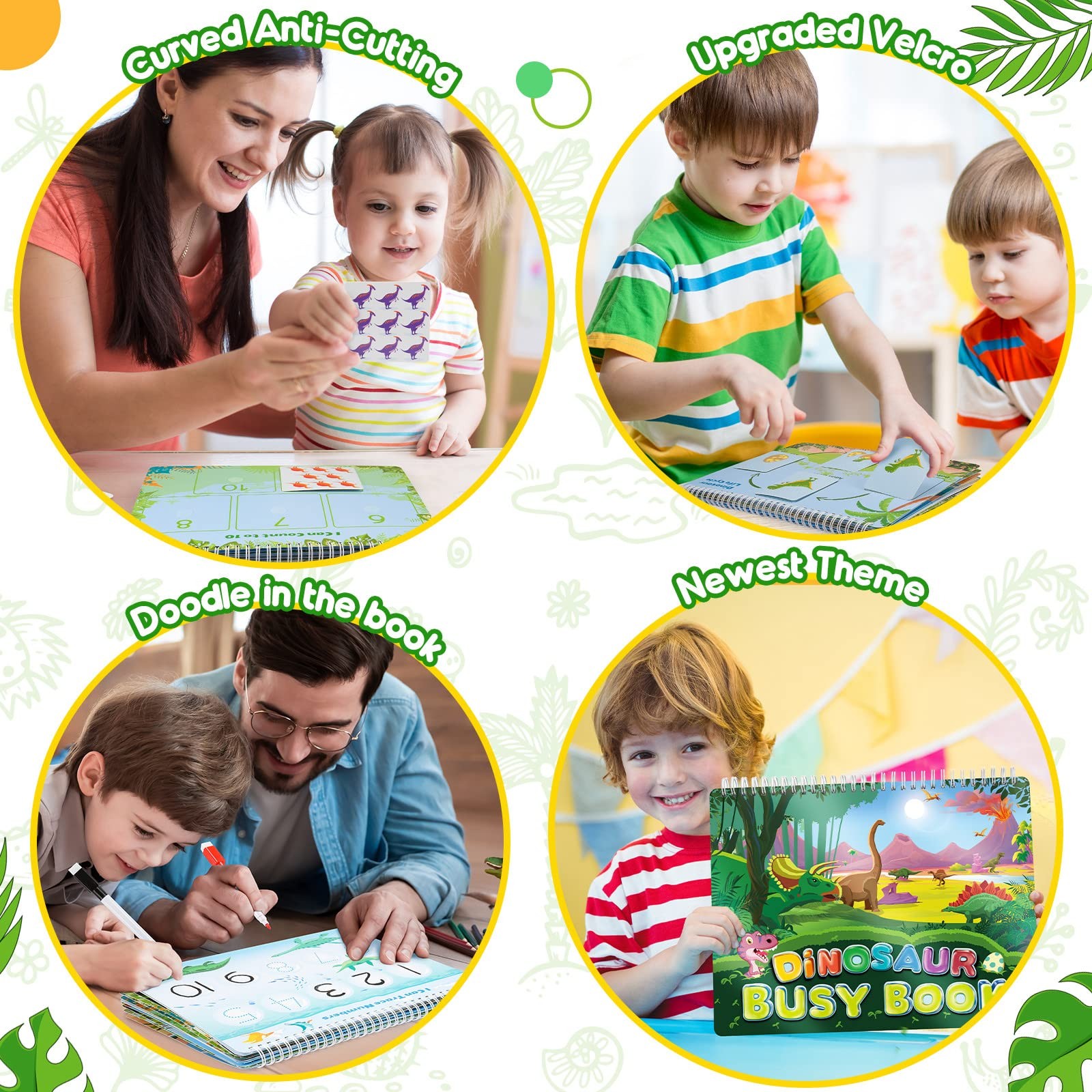 Dinosaur Toys for Kids 3-5, My Preschool Busy Book Montessori Toys for 3 4 5 …