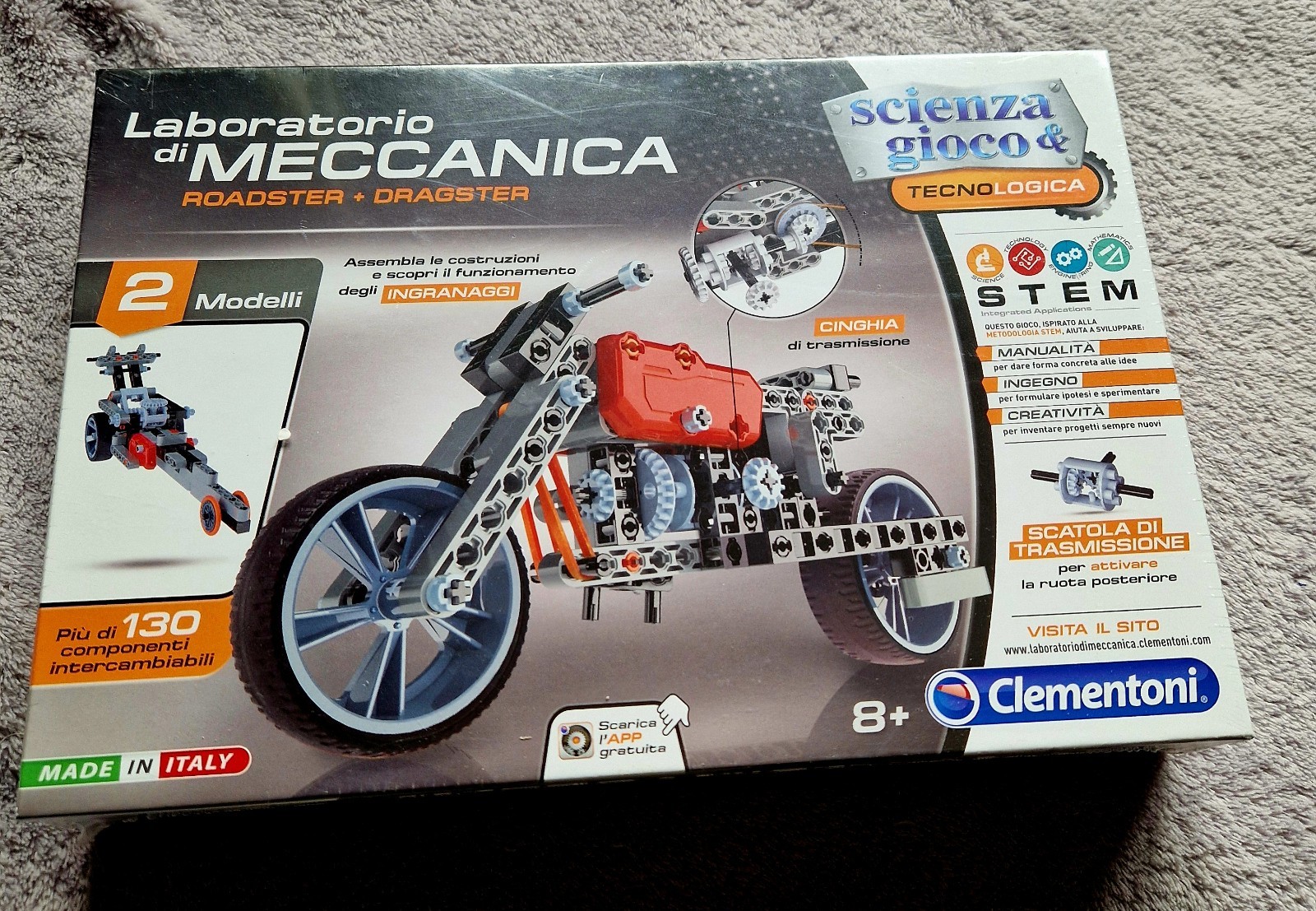 Clementoni, Mechanics Engineering Lab Roadster Play Set + Dragst8 +