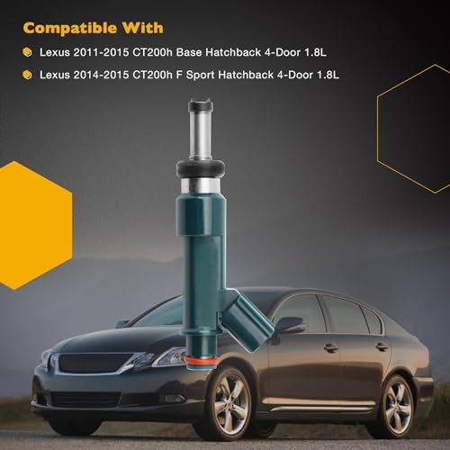 Fuel Injectors 12 Holes 4Pcs,Compatible with 2010-2015 Toyota Prius/Prius