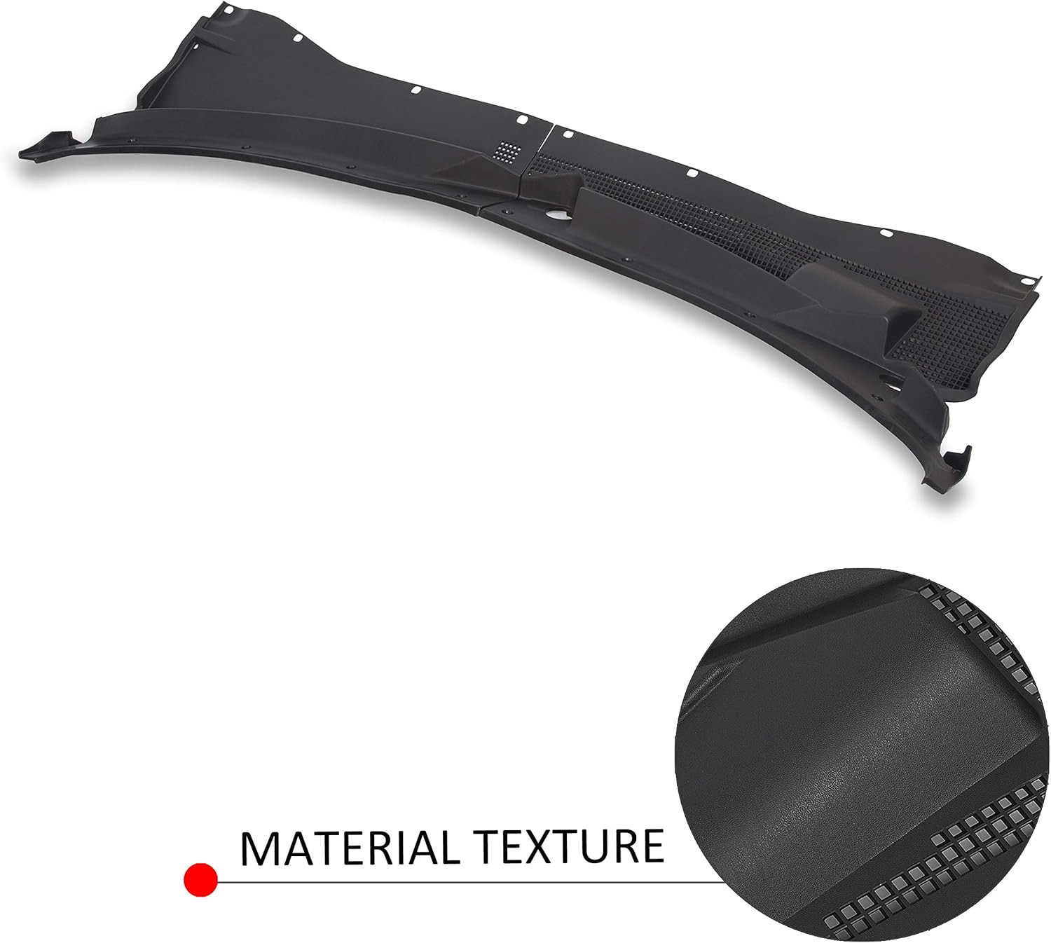 Wiper Cowl Grille for 2001-2007 Ford Escape & Mercury Mariner – Set of 2 Black