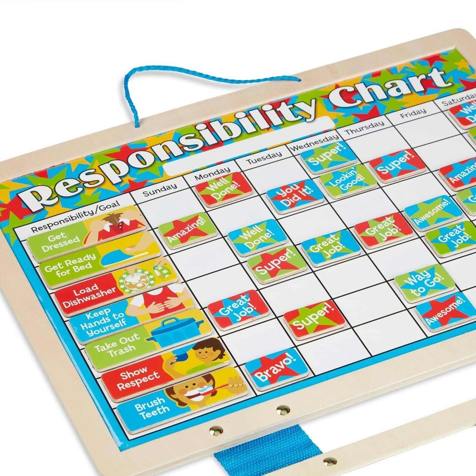 Melissa & Doug Magnetic Responsibility Chart Chore Chart NEW Learning Montessori