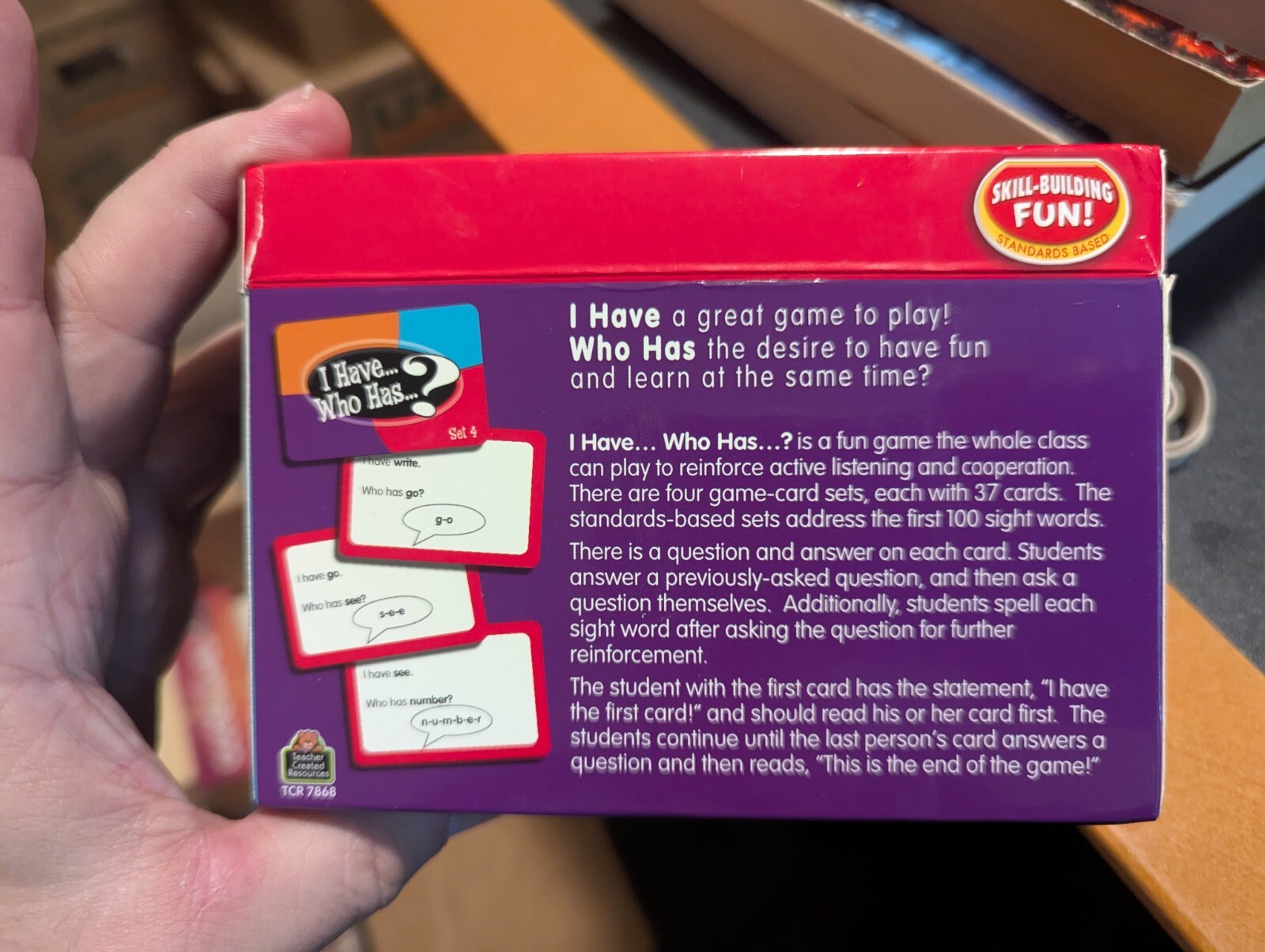 I HAVE, WHO HAS? SIGHT WORDS Card Game Kindergarten 100% COMPLETE