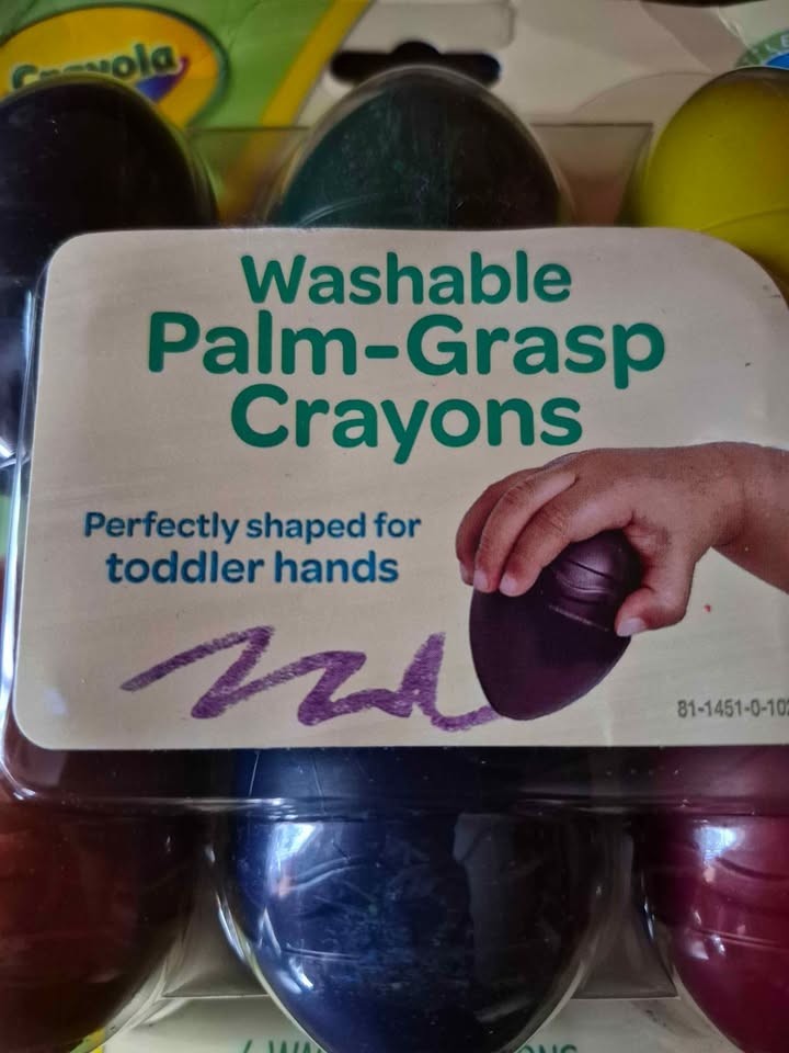 My First Crayola Washable Palm-Grasp Crayons for Infants Toddlers Kid Art