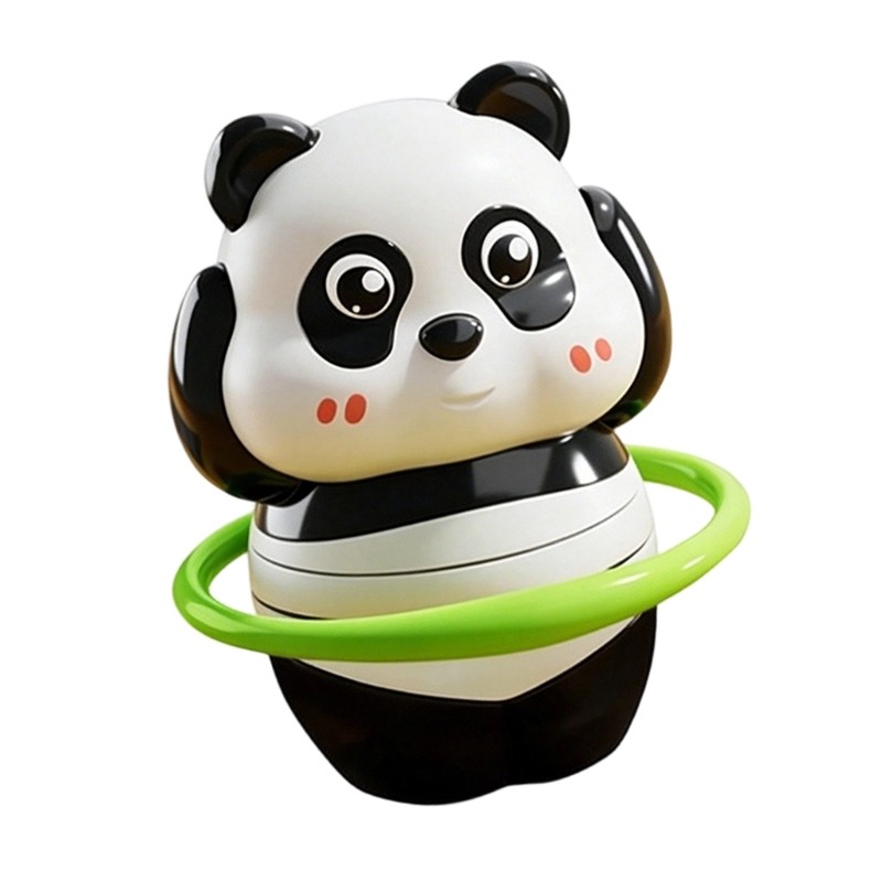 Wind up Skateboarding Panda Figure Cartoon Mechanical Wind up Toy Kids Present