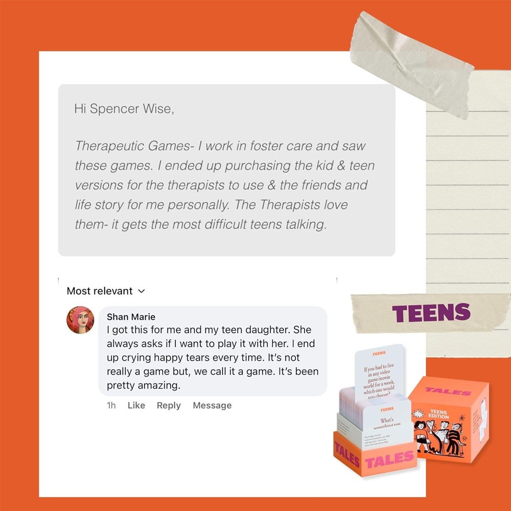 TALES Conversation Cards, Teens Edition, Fun Family Games for Teens,Game Nights