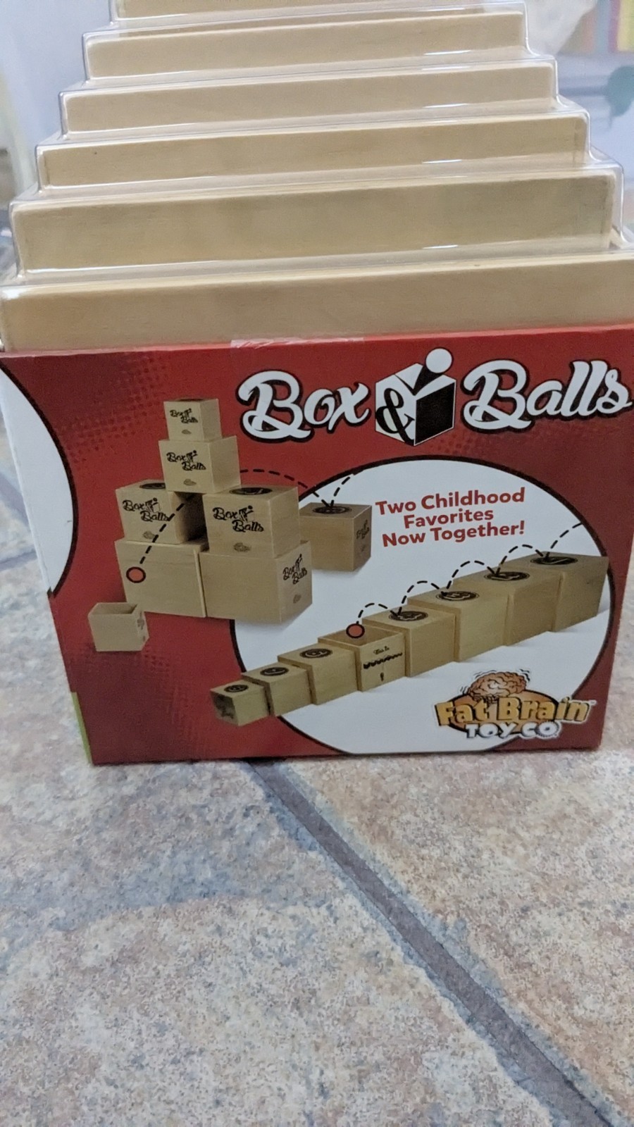 NIB Box & Balls Fat Brain Toy Company – Open-Ended Trick-Shot Game Ages 5-Adult