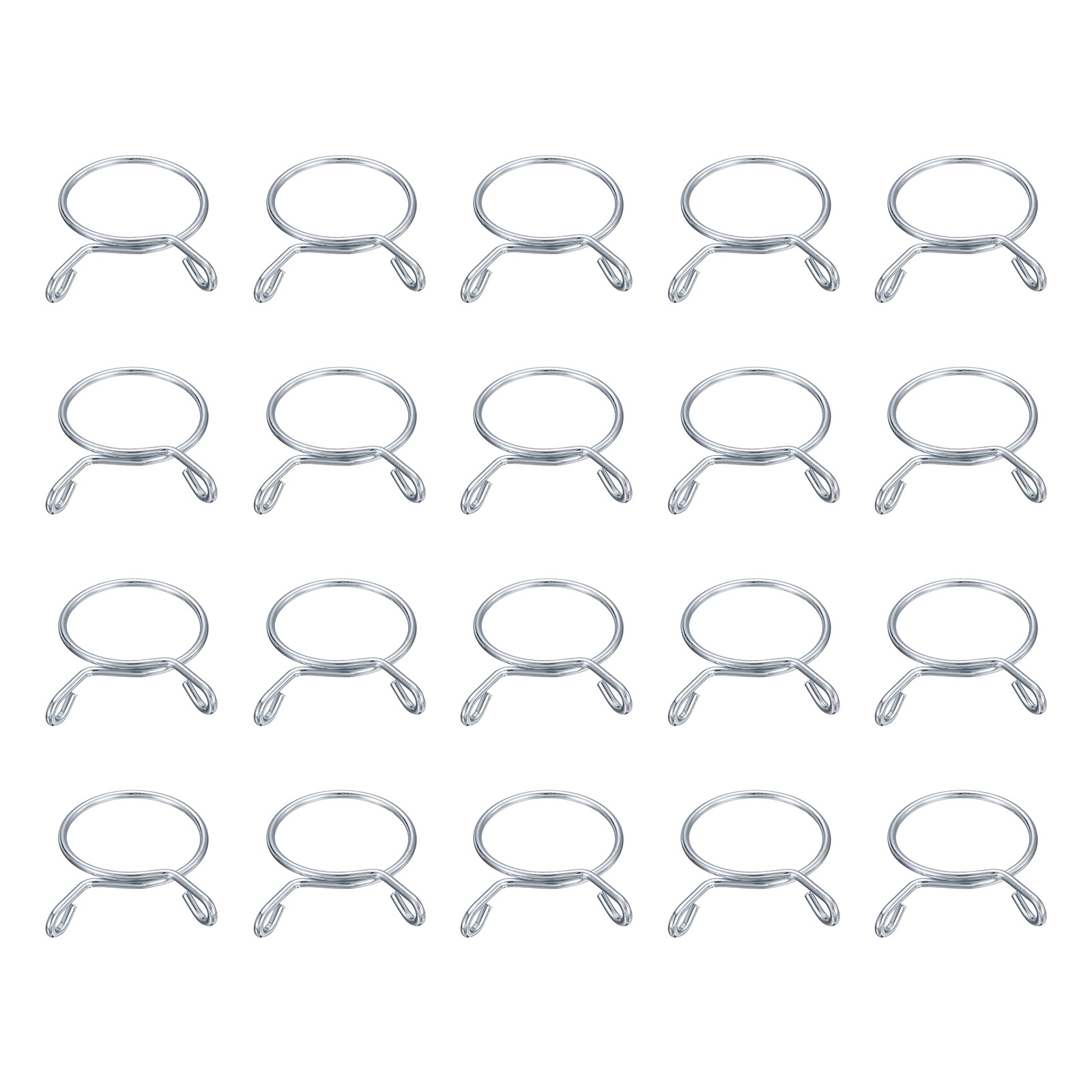 20Pcs 30mm ID 30mm Clamp Dia. Fuel Line Hose Clips Spring Clips, Blue White