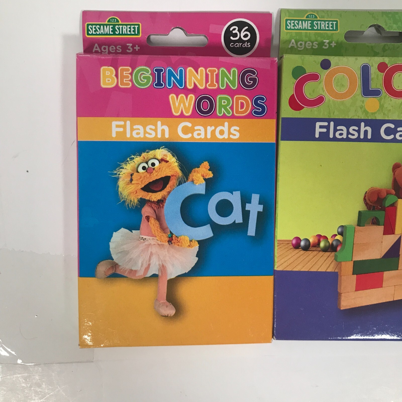 Sesame Street Numbers Beginning Words Colors Flash Cards 3 Packs Of 36 Cards