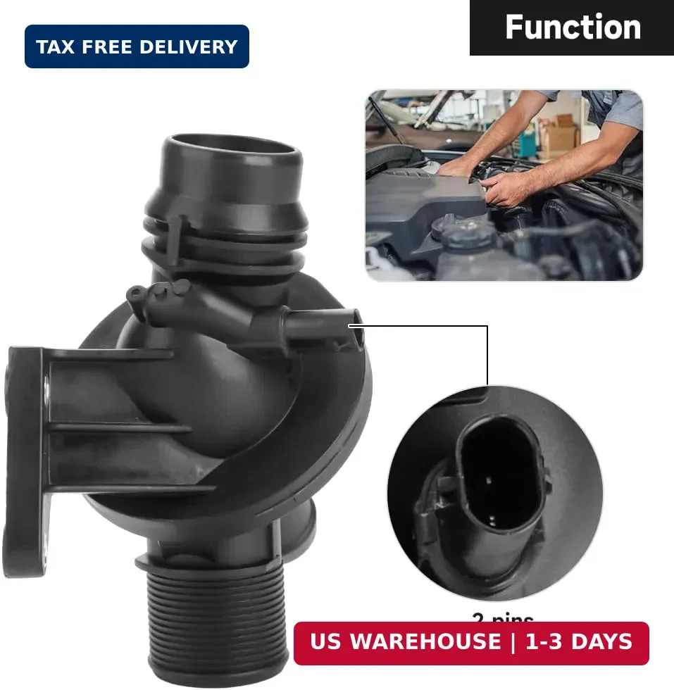 Engine Coolant Thermostat Housing Assembly – Compatible for BMW 228i 2.0L L4 – G