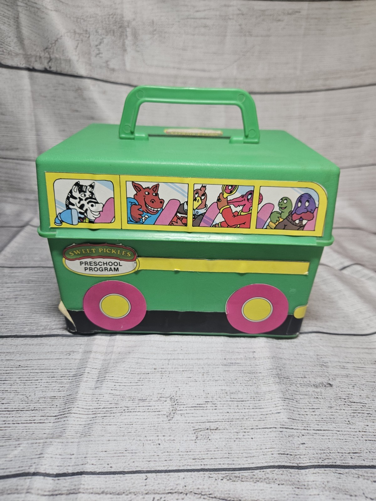 Vintage Sweet Pickles Preschool Program Learning Case Activity Bus Full w/Cards