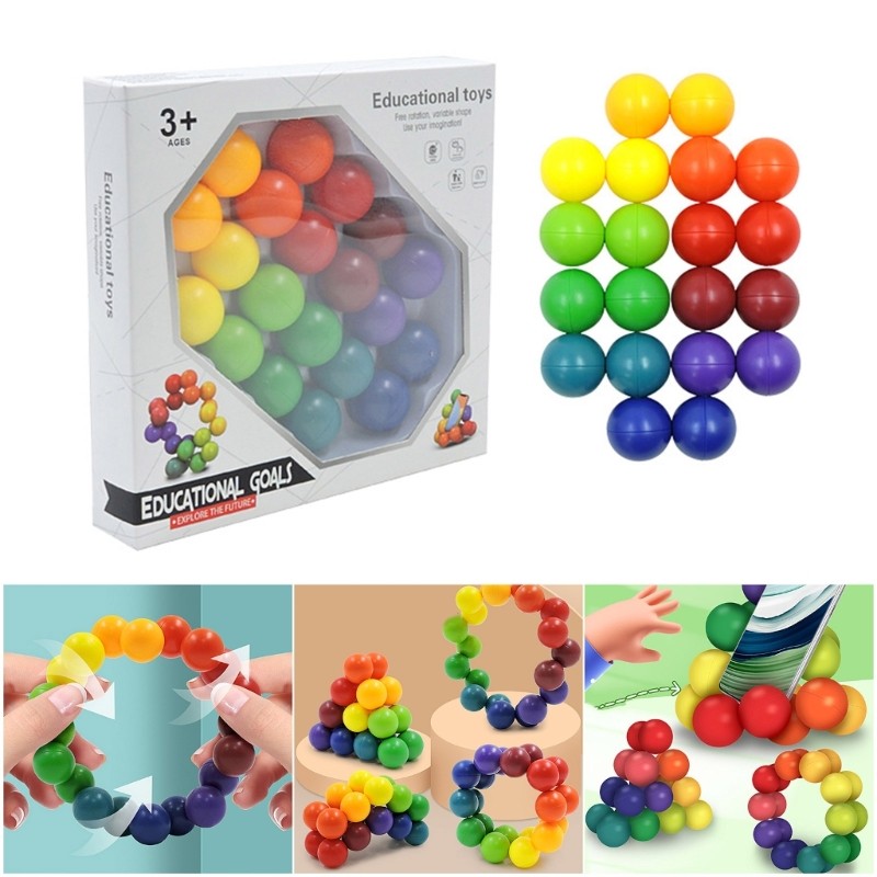 Anti Stress Puzzle Ball Twist Squeeze Brain Teaser Game for All Ages