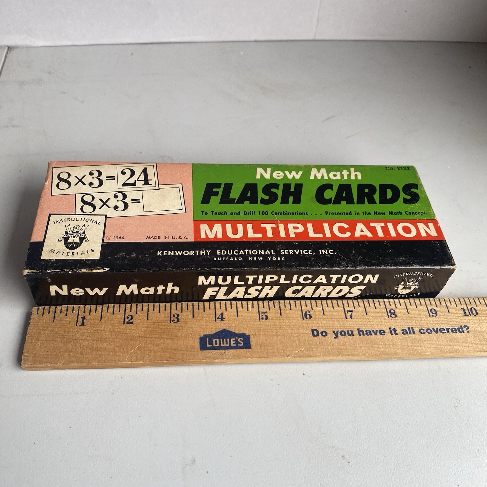 Vtg 1964 Kenworthy Educational Math Multiplication Teaching Flash Cards No 2132