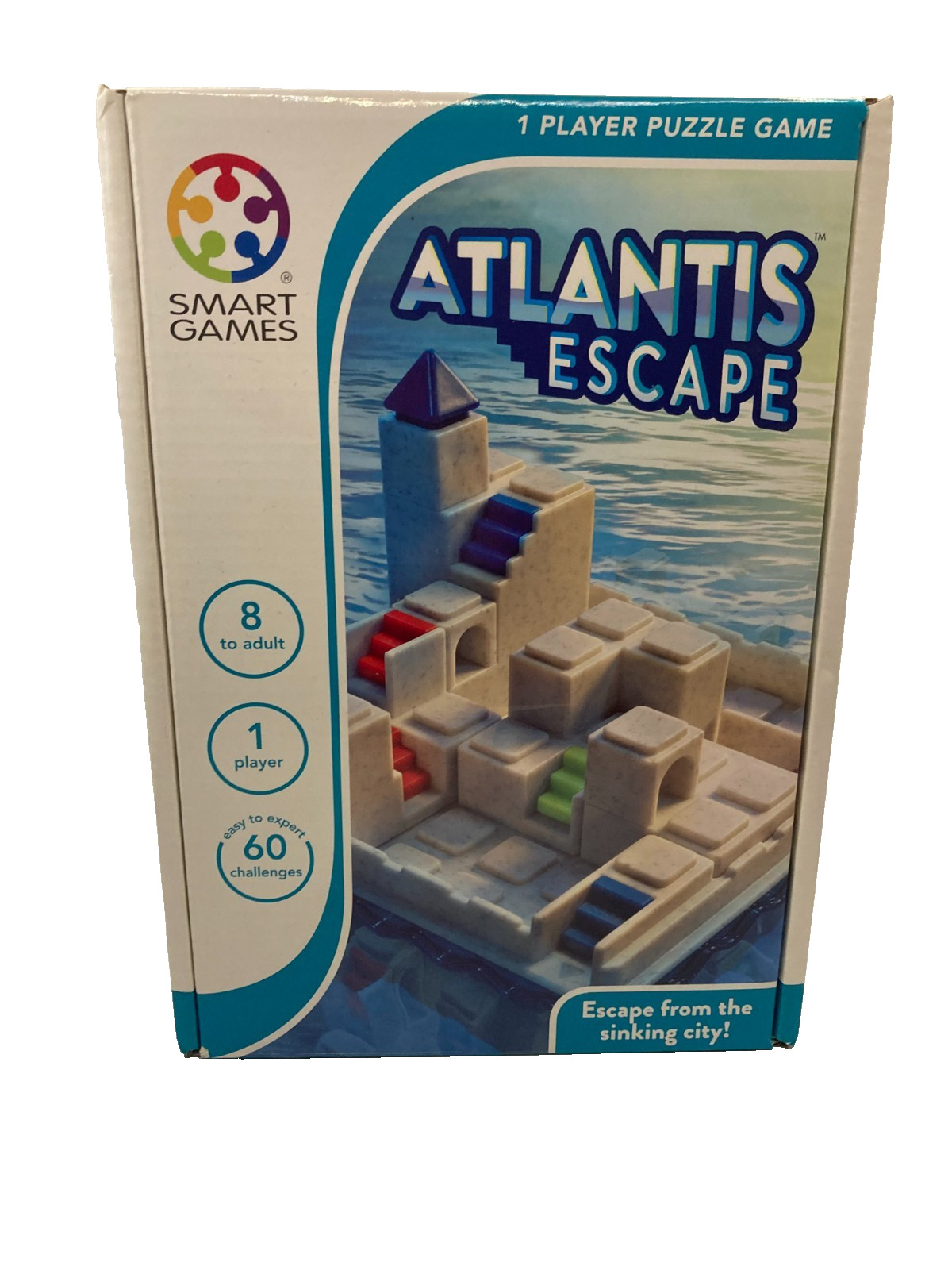 SmartGames Atlantis Escape 1 Player Puzzle Game Complete 60 Challenges Age 8+
