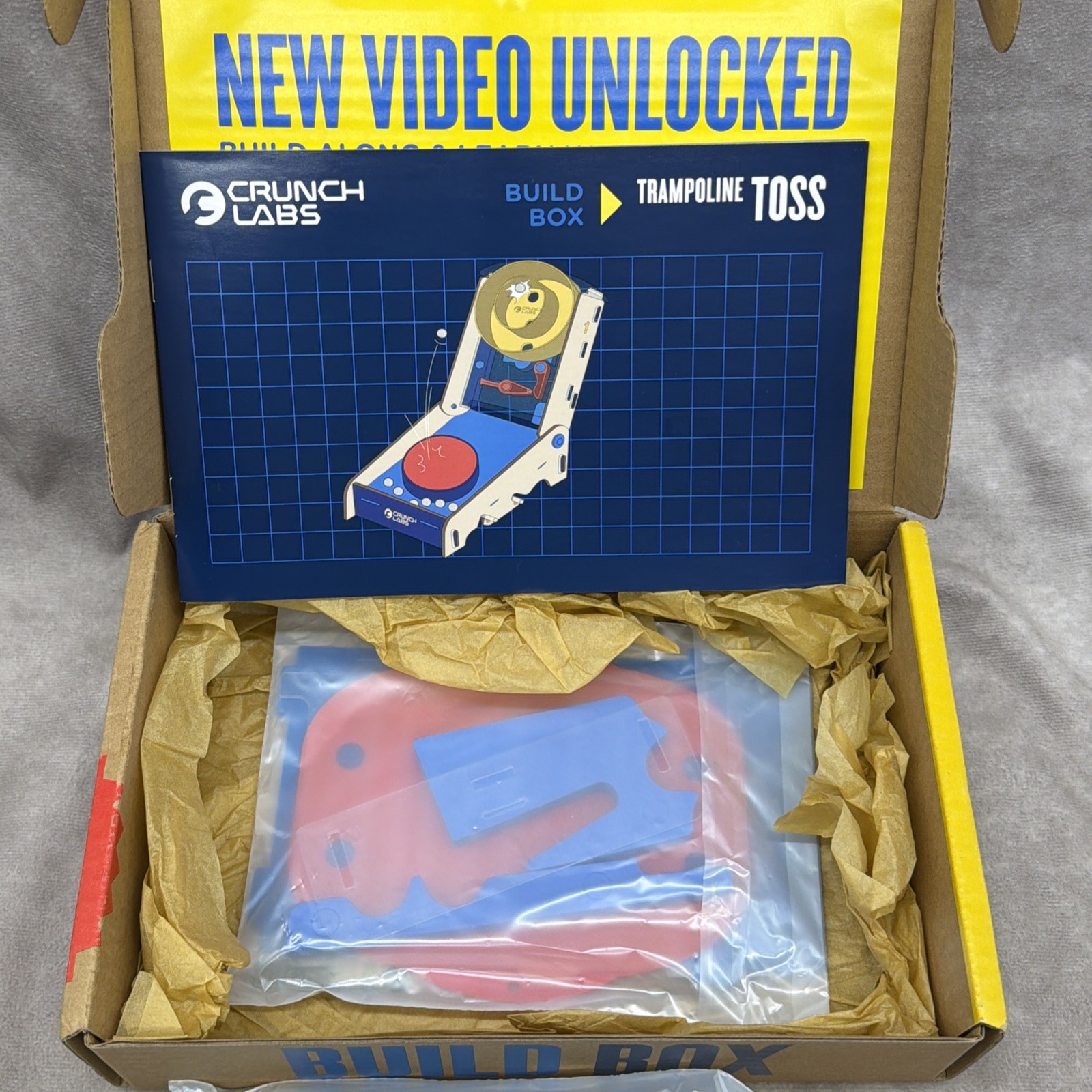 Crunch Labs Trampoline Toss Build Box by Mark Rober STEM Kit New Open Box