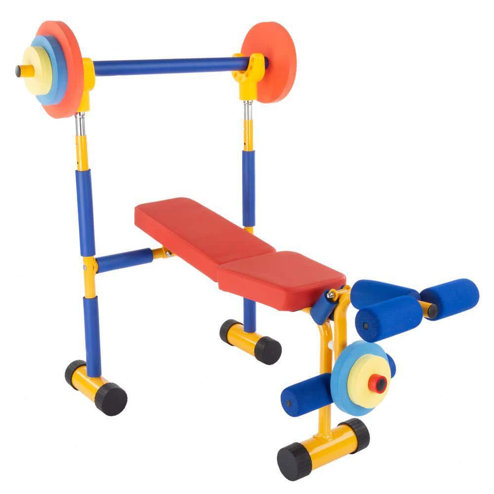 Toy Kids Weight Bench Workout Equipment Set Soft Roam Wrapping Educational Play