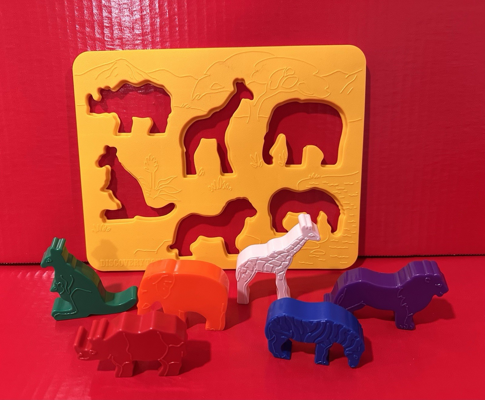 Discovery Toys Place & Trace Dinosaurs Animals Vehicles 1984 USA ~Complete Set!