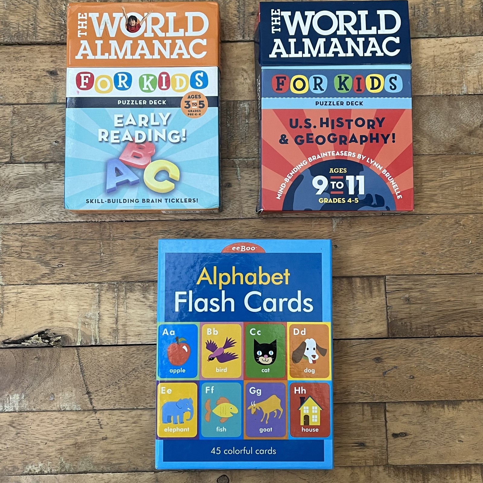 The World Almanac For Kids Puzzler Deck Early Reading Alphabet & U.S. History