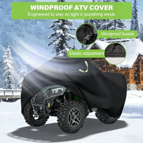 ATV Cover Waterproof Outdoor Heavy Duty 4 Wheeler Cover 420D All Weather Quad…