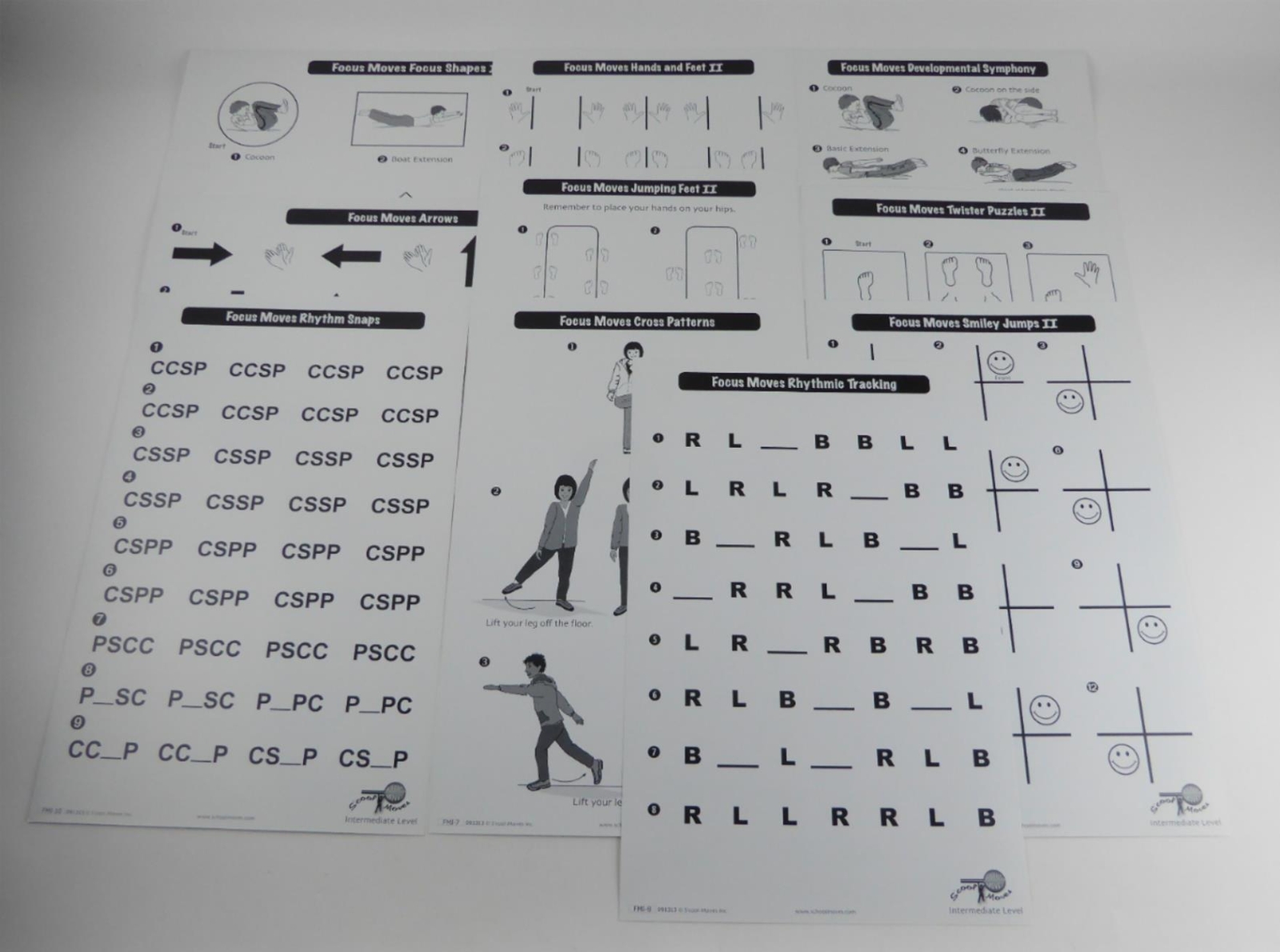School Moves Focus Moves 11×15 Poster Picture Cards S’cool Lot of 10