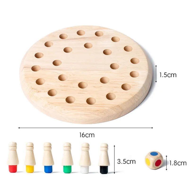 Wooden Memory Match Stick Chess Color Game Board Puzzle Kids Educational New Toy