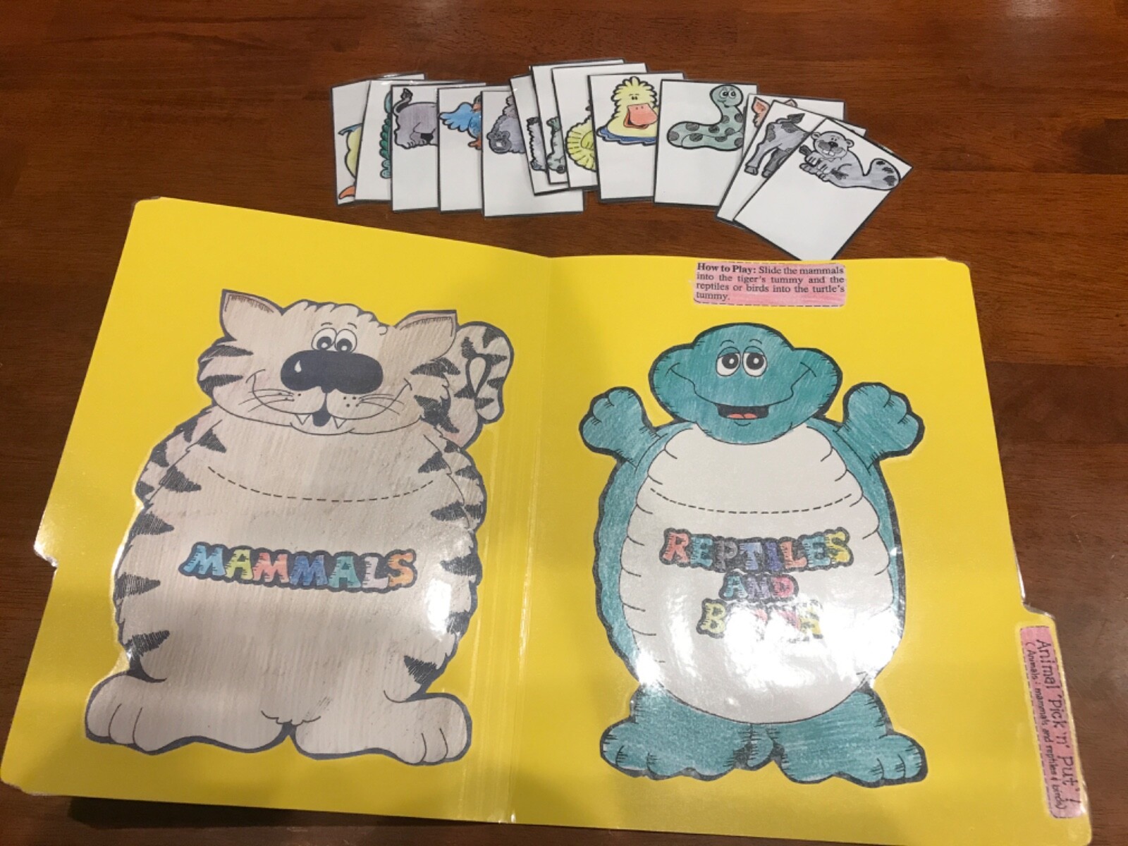 Animal Pick n Put! Animal classification science grades k-2 file folder game