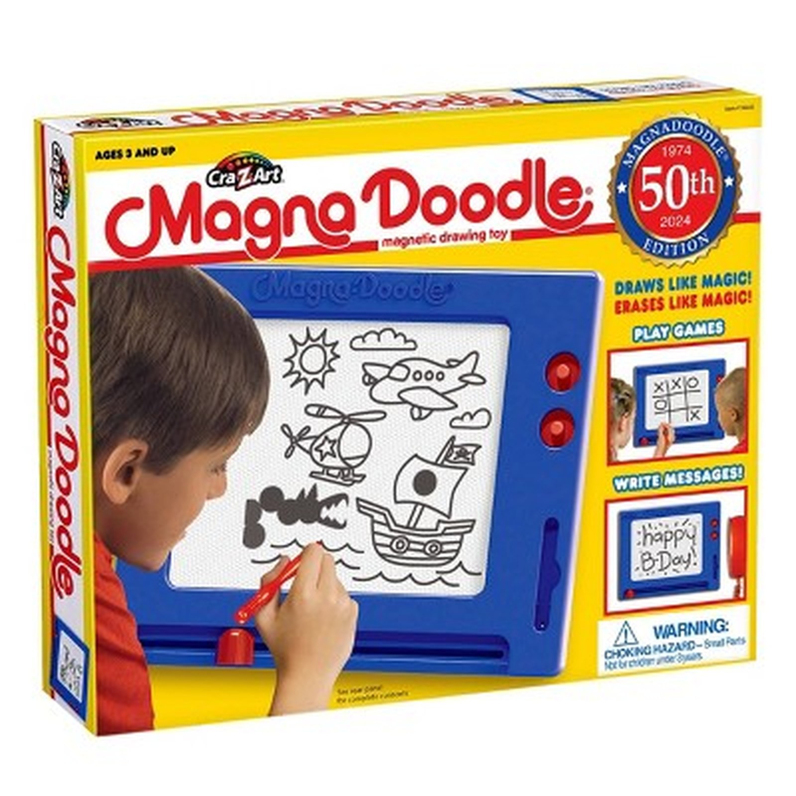 Cra-Z-Art Retro Magna Doodle Drawing Toy with Stylus & Stamps