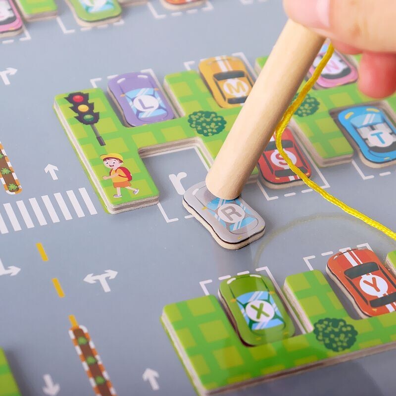 Magnetic Alphabet Maze Board Alphabet Puzzle Fine Motor Toys Alphabet Learning
