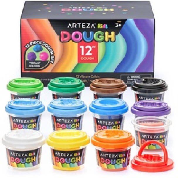 ARTEZA KIDS DOUGH 6 REGULAR N 6 PASTEL COLORS SUPER SOFT NON TOXIC