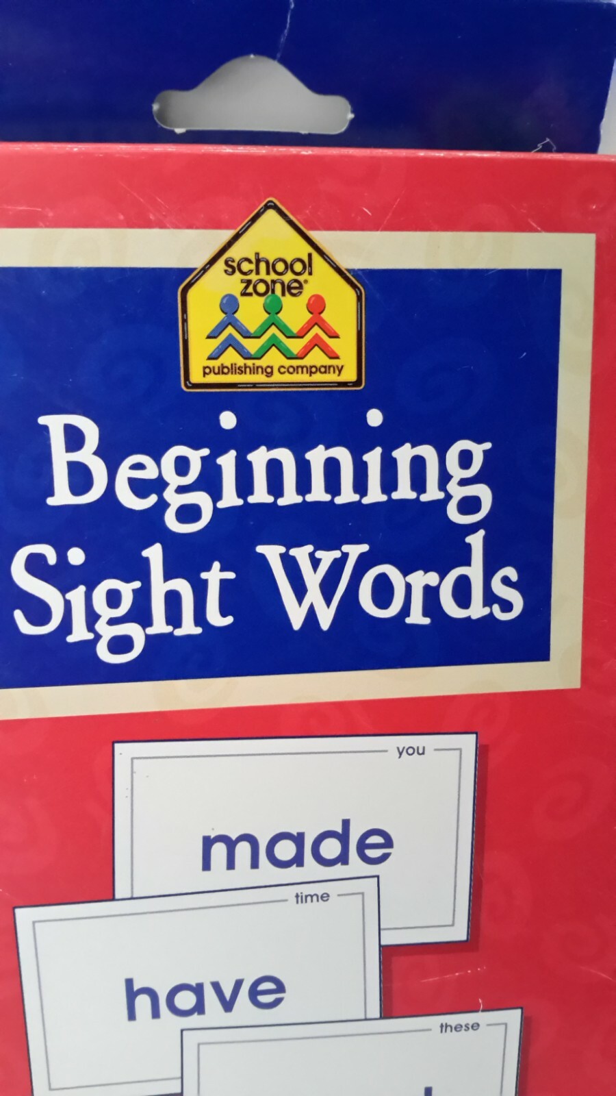 School Zone Beginning Sight Words Flash Cards Ages 5 and Up EUC