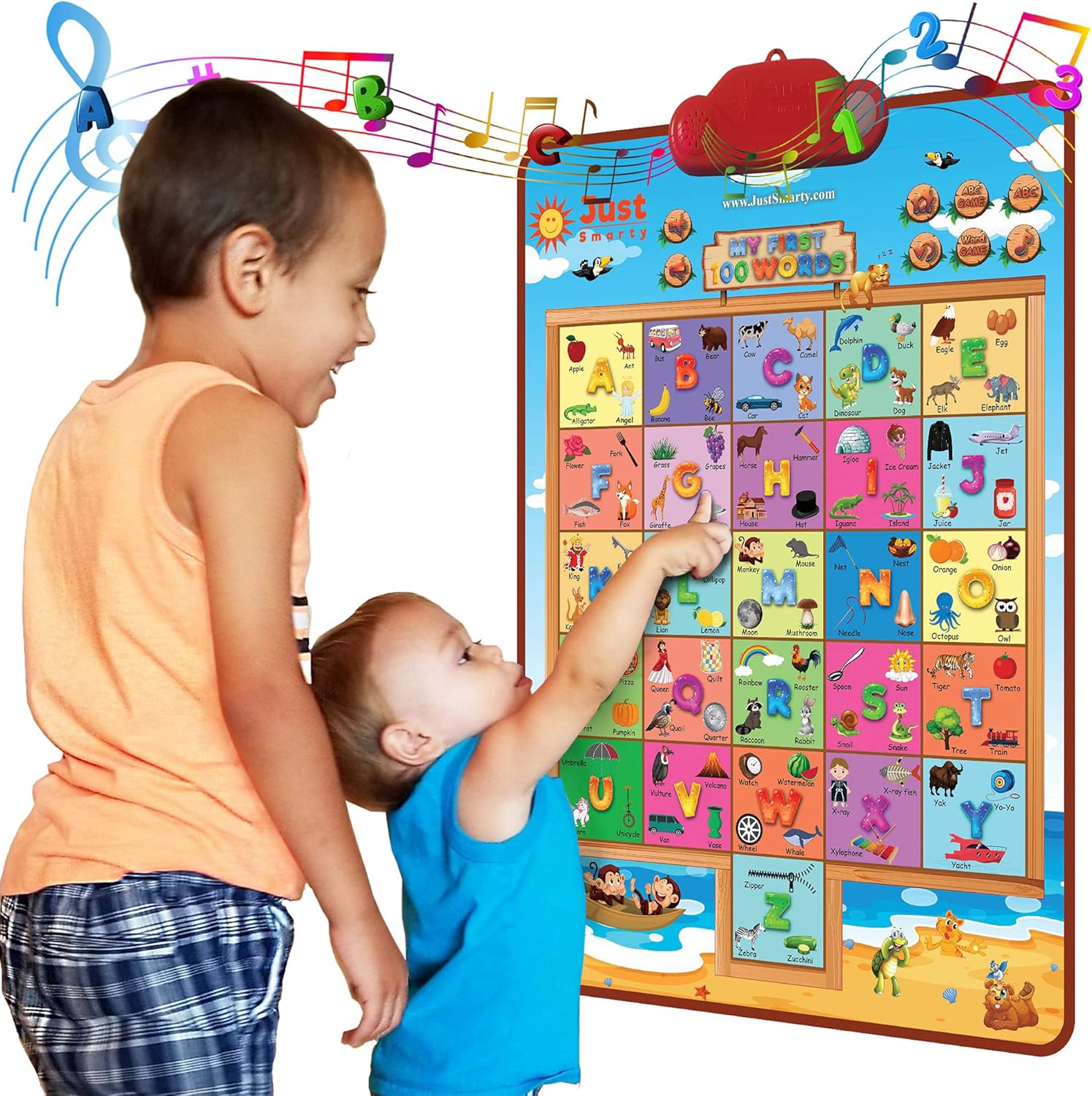 Interactive Alphabet Wall Chart | Talking Abcs & 123S Music Poster with Interact