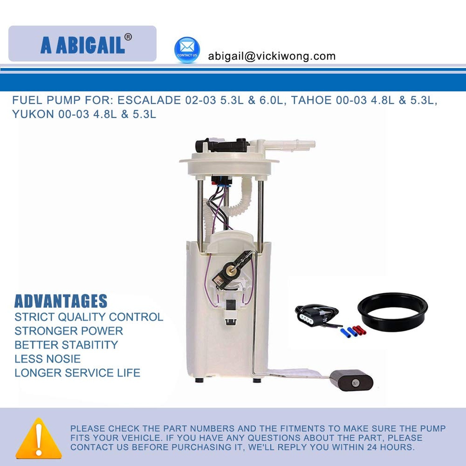 Fuel Pump E3508M Replacement for Compatible with 2002 2003 Cadillac Escalade …