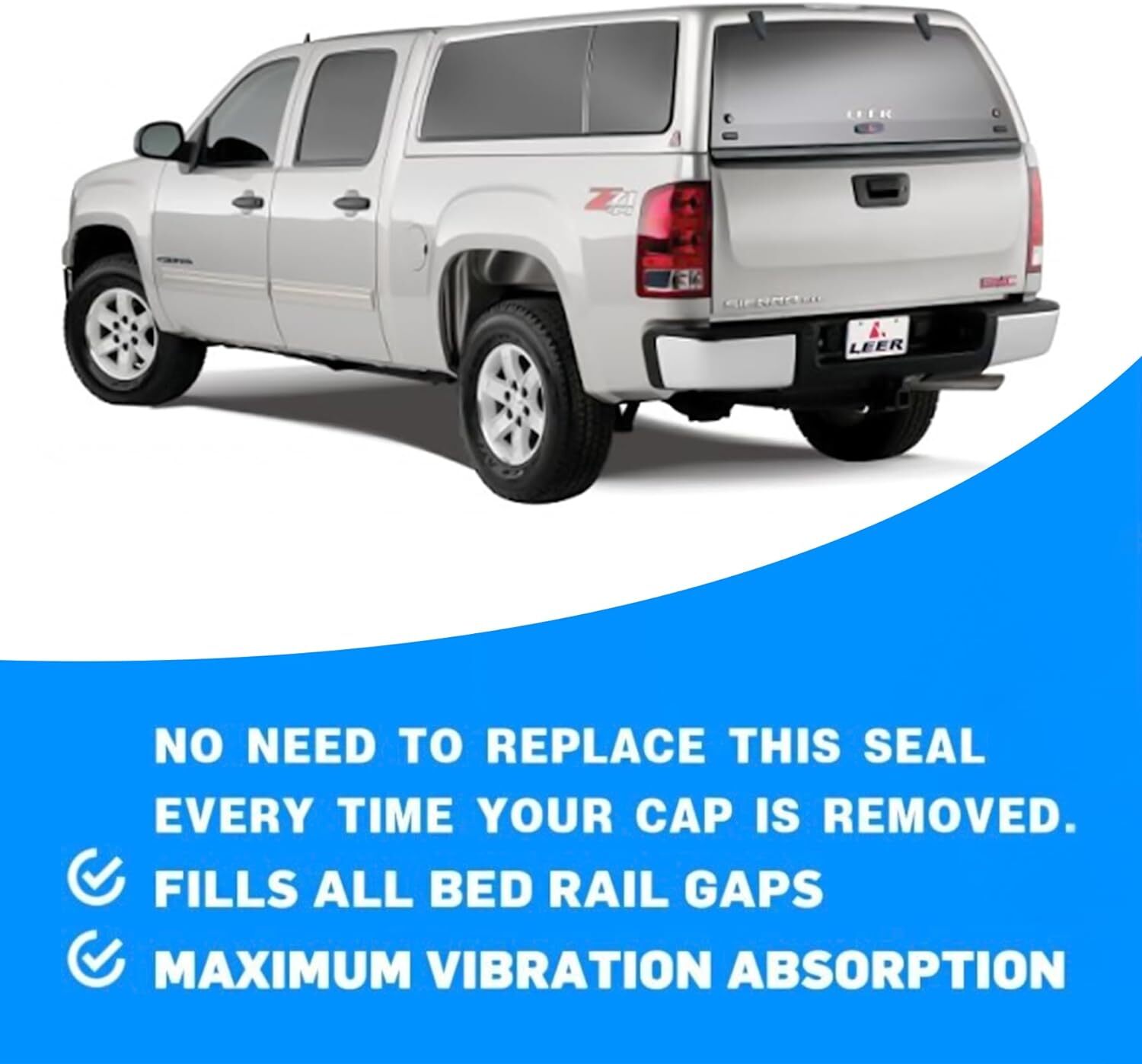 MYFAMIREA 66Ft Adhesive Tailgate Seal EPDM Rubber Universal Car Seal Strip for