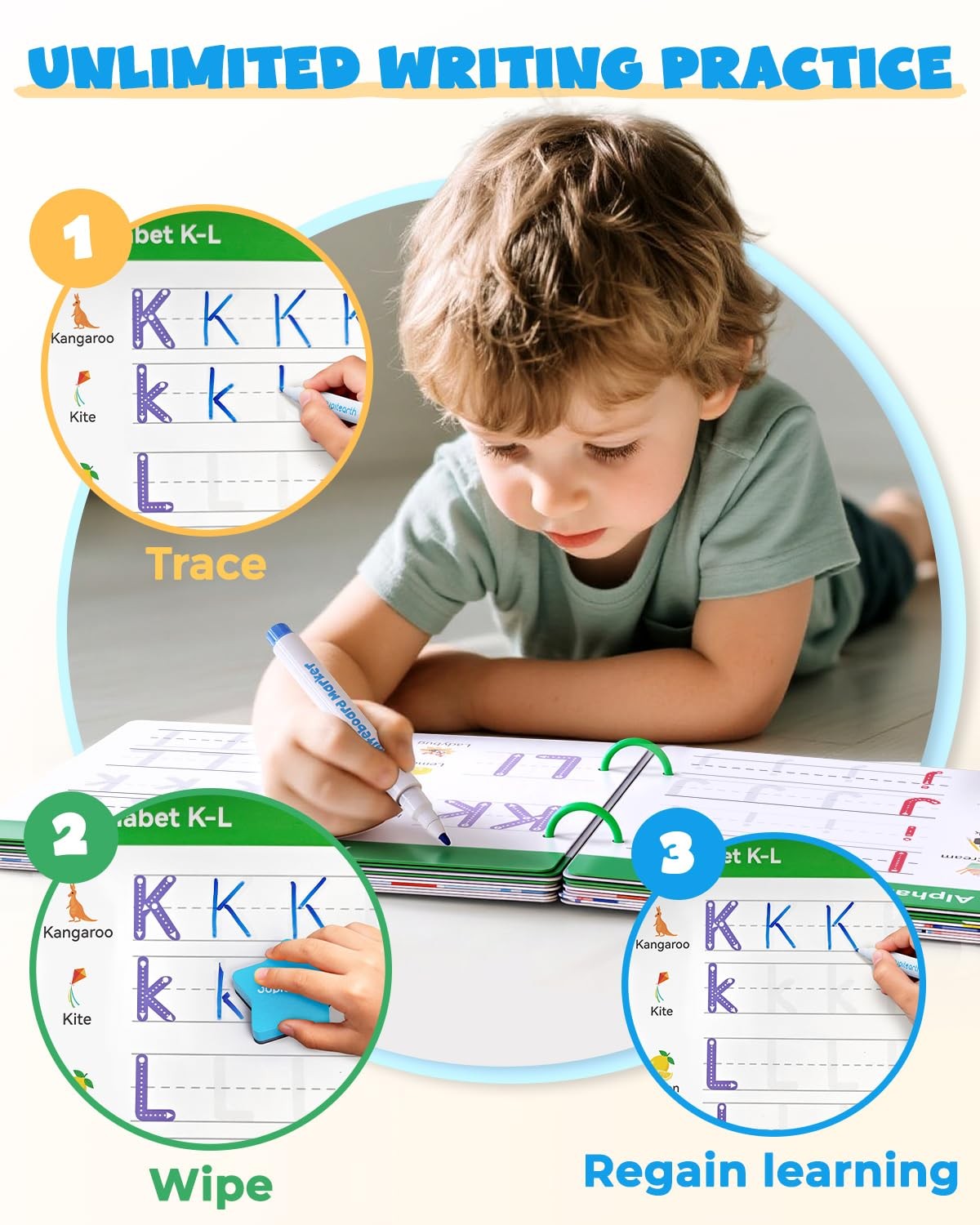 Preschool Learning Activities 54 Reusable Pages, Tracing Books for Kids Ages …