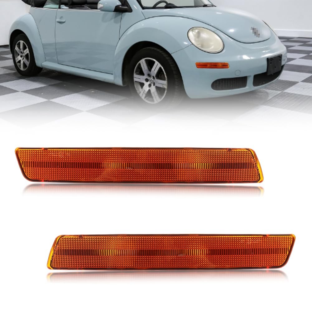 MOTRUM Front Bumper Reflector Light Housing Compatible with V-W Beetle