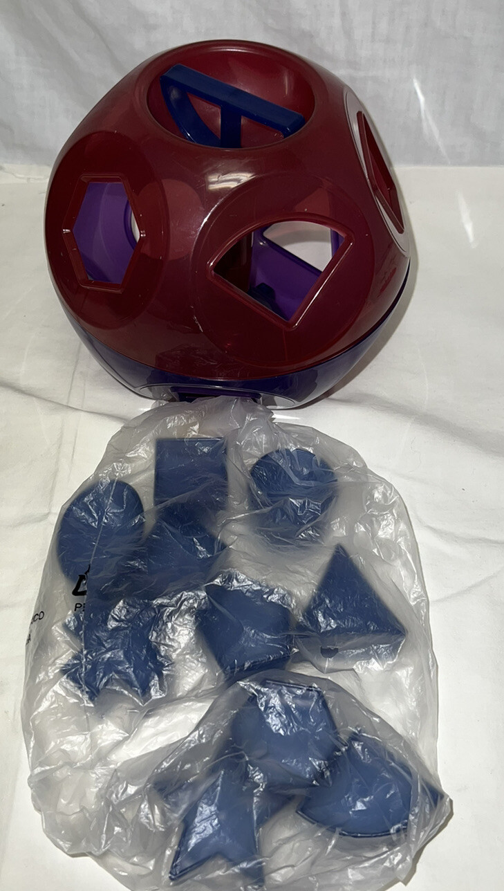 TUPPERWARE New Tuppertoys Shape O Toy Sorter Purple Red Blue Shapes Educate