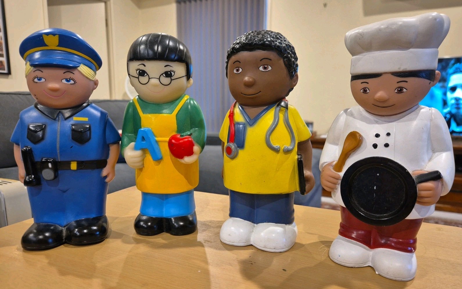 EXCELLERATIONS OUR SOFT CAREER FRIENDS SET OF 4 TOYS MONTESSORI SCHOOL FIGURES